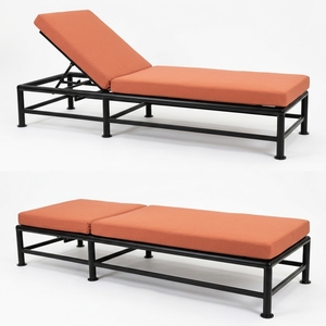 Tumbona Moderna de Metal con Estructura con Recubrimiento en Polvo y Cojines Incluidos - Muebles KAG Modelo C1-513 para Uso en Exteriores - Product Image 3