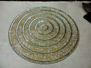 Festive Arrival Needlework table Decor <b>Beaded</b> <b>PlaceMat</b> Handmade Round <b>Beaded</b> <b>PlaceMats</b> - Product Image 3