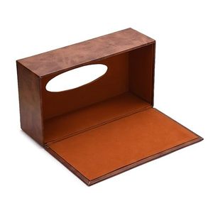 Boîte à mouchoirs rectangulaire en cuir faite à la main, distributeur de serviettes en papier, support pour salle de bain, maison, bureau et restaurant - Product Image 4