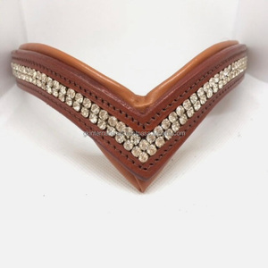 แผ่นหนังรูปม้าทำจากหนังเทียมฝังคริสตัลสีขาวใสดูหรูหราขนาดเท่าทรง V - Product Image 4