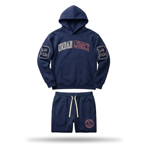 Conjunto de Sudadera con Capucha y Pantalones Cortos Verdes de la Marca Brand Stuff, Chándal Unisex de Algodón, Ropa Casual de Otoño con Estampado de Logotipo - Product Image 4