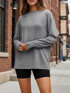 Camiseta Premium de Manga Larga para Mujer, Algodón Suave, Jersey, Cómoda, Informal, Lisa, para Imprimir y Personalizar - Product Image 3
