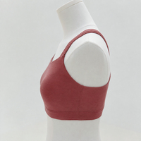 Soutien-gorge de sport pour femme, col carré, dos croisé, soutien moyen, coussinets fixes, soutien-gorge de yoga, Spandex Nylon, personnalisable OEM ODM