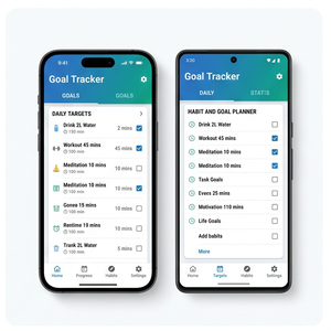 Application RoyalCraft Goal Tracker – Suivi des objectifs, suivi des progrès, objectifs quotidiens et planificateur d'accomplissements iOS/Android - Product Image 2