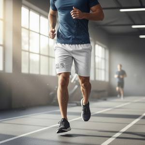 Pantalones Cortos Deportivos Casuales de Cintura Alta para Hombre con Logotipo Personalizado, de Secado Rápido, de Poliéster, con Cintura Elástica para Entrenamiento - Product Image 6