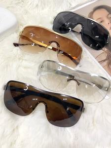 Y2K New Spice White UV400 PC Lenses Sunglasses Personality Riding Mountain Luxury European American Fashion Metal Unisex Adult - Product Image 6