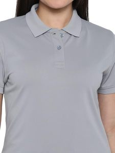 Ventilated Smart Casual <b>Wardrobe</b> Womens Polo T Shirt High Density Textile Muscle Fit Gym Training Top Sweat Absorbent - Product Image 3