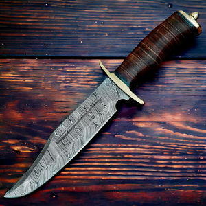 Cuchillo Multifuncional de Acero Inoxidable Hecho a Mano y Personalizado para Caza/Camping, Hoja con Punta de Clip, Borde Dentado, Grado Industrial - Product Image 6