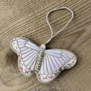 Christmas Tree Ornament Handmade Brass Embroidered Beaded <b>Bee</b> Design Hanging Decoration Festive Holiday Seasonal Home Christian - Product Image 6