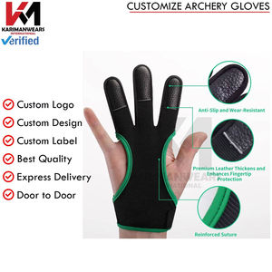 Guantes de Tiro con Arco de Nuevo Diseño 2026, Protector de 3 Dedos, Cuero de Alta Adherencia, Equipo de Caza con Arco Tradicional, Logotipo Personalizado - Product Image 3