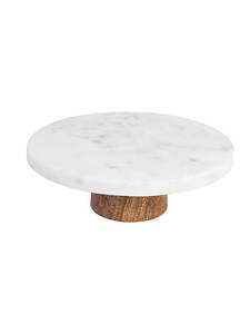 Support à gâteau en marbre au design tendance avec base en bois, plateau à gâteau en marbre et en bois à prix très abordable - Product Image 2