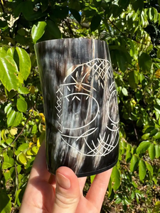 Copas de Cuerno Vikingas, Jarras de Cuerno de Búfalo, Tazas Ecológicas Pulimentadas con Temática Animal para Cerveza, Vino, Hidromiel, Estilo Histórico - Product Image 5