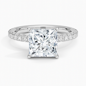 BOJ <b>Ring</b> 0114 Princess Cut 925 <b>Silver</b> Luxe Amelie Prong Setting <b>Solitaire</b> Diamond <b>Ring</b> 2ct D Color VVS1 Moissanite GRA Certified - Product Image 1