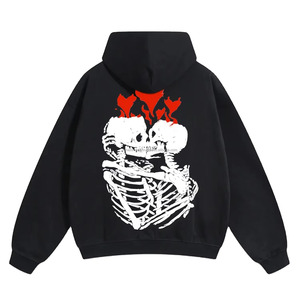 เสื้อสวมหัวแบบสวมหัวเสื้อมีฮู้ดแบบลำลองเปิดไหล่และไหล่ทำจากผ้าฝ้าย100% โลโก้ที่กำหนดเองสำหรับฤดูหนาว - Product Image 5