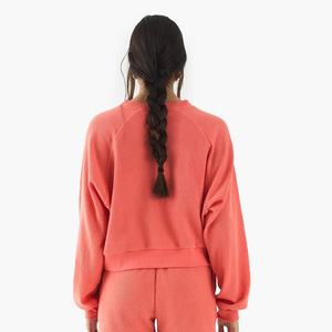 Sudadera de punto extragrande para mujer, cuello redondo, hombros caídos, manga larga, logo de llama frontal, transpirable, para otoño, ¡y a precios bajos! - Product Image 5