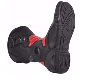 Chaussures de moto de luxe en cuir noir pour hommes, bottes de motocycliste, bottes de course, style oriental, équipement à la mode, nouvelle collection - Product Image 2