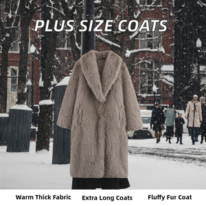 <b>Men's</b> <b>Long</b> Fluffy Faux Fox Fur Coat Solid Color Turn Down Collar Thick Winter <b>Overcoat</b> - Product Image 2