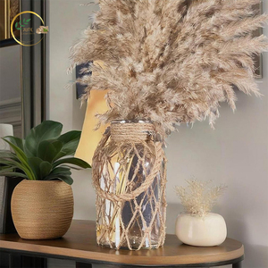 Florero de Yute de Fibra Natural – Portaflores Decorativo Rústico Hecho a Mano para Decoración del Hogar y Hoteles - Product Image 2