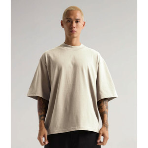 เสื้อยืดผู้ชายทรงหลวม คอตตอน โอเวอร์ไซส์ สตรีทแวร์ หนานุ่ม สวมใส่สบาย แฟชั่นพื้นฐาน รับผลิตแบบ OEM - Product Image 5