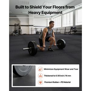 Set di 24 Tappetini da Palestra in Schiuma EVA ad Alta Densità 24 X 24 X 0,56, Tappetino Puzzle per Esercizi, Pavimentazione Protettiva in Gomma per Fitness - Product Image 2