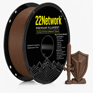 Filament PLA Coco Brown 22Network 1,75 mm 1 kg Bobine Filament d'imprimante 3D industrielle Haute vitesse 300 mm/s OEM ODM Direct usine - Product Image 1
