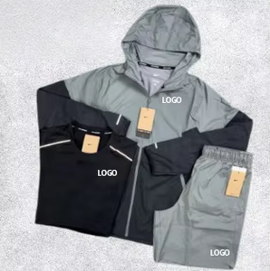 2026 High Quality Custom Multi-Color Design <b>Wind</b> <b>Breaker</b> Hoodie Jacket Lightweight Breathable Waterproof 3 Piece Tracksuit - Product Image 4