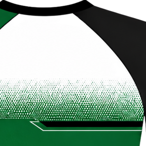 Camiseta Deportiva Raglán Verde y Negra de Manga Corta con Cuello Redondo, Transpirable, para Entrenamiento Atlético, Uniforme de Equipo, Jersey de Alto Rendimiento - Product Image 6