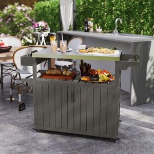 Chariot de bar d'extérieur pour le camping et la grillade, accessoire de mobilier de patio - Product Image 1