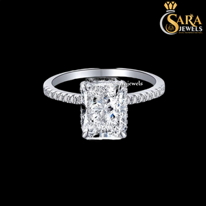 Anillo de Moissanita Corte Princesa VVS de Alta Demanda: Claridad y Brillo Deslumbrantes para el Propuesto Perfecto, Disponible para Exportación - Product Image 3