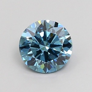 Diamant CVD créé en laboratoire, taille ronde, 1 carat, couleur bleu vif fantaisie, clarté VS1, polissage excellent, qualité supérieure, pierre non montée. - Product Image 1