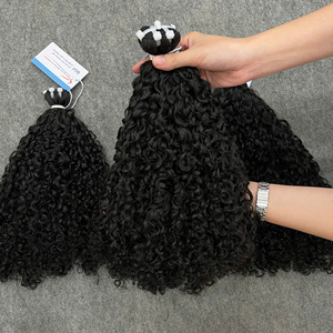 ผมเวียดนามแท้แบบ Pixie Curly ขายดี แบบ Double Drawn สีดำธรรมชาติ เรียงเกล็ดผมอย่างเป็นระเบียบ ต่อผมแท้ ขายส่ง - Product Image 6