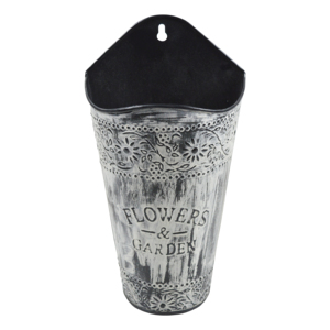 Metal Wall Antique Pots and <b>Basket</b> Best <b>for</b> Home Decor Outdoor Decor and Restaurant Decor Galvanized Finishing Design - Product Image 1