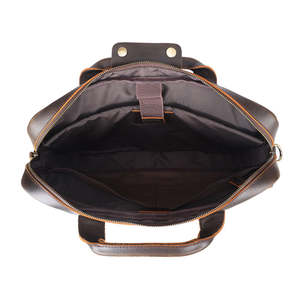 Maletín de Cuero de Grano Completo, Bolso Mensajero de Cuero Clásico, Maletín de Negocios para Viajes de Oficina y Uso Diario - Product Image 6