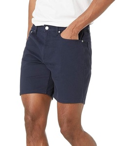 Pantalones Cortos de Mezclilla Elásticos de Color Azul Marino, Ajustados, Tipo Jogger, Hasta la Rodilla, de Secado Rápido - Product Image 2