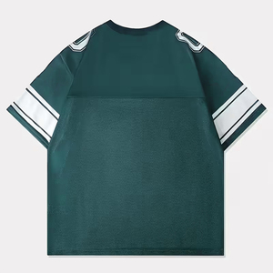 เสื้อยืดตาข่ายผู้ชายทรงบ็อกซี่ สไตล์สตรีทแวร์ลำลอง ผลิตโดยผู้ผลิตเสื้อผ้าแบบ OEM รับผลิตเสื้อยืดตาข่ายสไตล์สปอร์ตตามสั่ง - Product Image 2