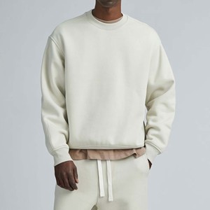 Sweat-shirt à col rond personnalisé en molleton épais brossé 330 g/m², chaud et surdimensionné pour homme - Product Image 4