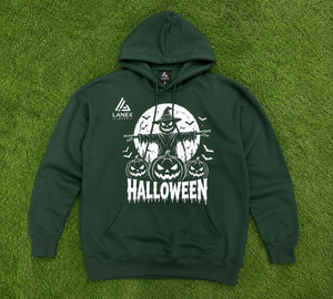 Sweat-shirt à capuche vert Halloween OEM ODM en polaire douce de qualité supérieure avec logo personnalisé et motif graphique fantôme citrouille horreur - Product Image 6