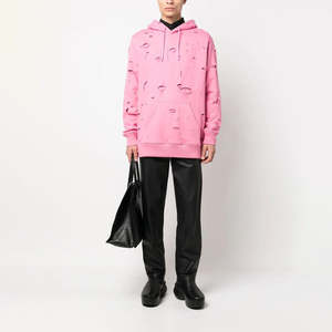 Nouveau sweat à capuche pour homme, effet usé, manches longues, motif à carreaux, automne, mode outdoor, coton polaire respirant, broderie 3D - Product Image 2