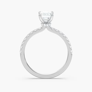 แหวนหมั้นเพชรทรงคุชชั่น 1.20 กะรัต ผลิตในห้องปฏิบัติการ ได้รับการรับรองจาก IGI ทองคำแท้ 14K - Product Image 1