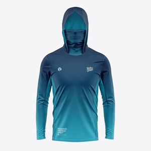Maillot de pêche personnalisé en gros, chemise de pêche sublimée, vêtements d'équipe, fabricant OEM ODM, chemise de pêche à capuche pour homme, UPF 50 anti-UV - Product Image 1