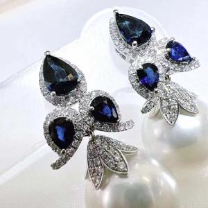 Pendientes Colgantes de Perlas de Agua Dulce en Forma de Corazón Tridimensional, Venta al Por Mayor del Fabricante, Sensación de Lujo Ligero de Alta Gama - Product Image 2