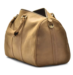 Sac de voyage vintage en cuir Crazy Horse pour homme, grande capacité, avec fermeture éclair, sac à main, sac bandoulière, usage professionnel, vente en gros, personnalisable - Product Image 3