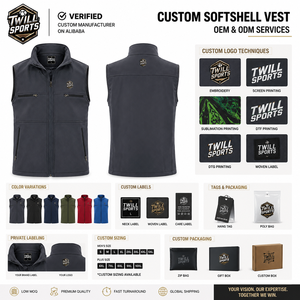 Custom Logo Slim Fit Padding Softshell Vest Sleeveless Casual Wear Breathable High Quality New Design Winter Softshell Vest - Product Image 5
