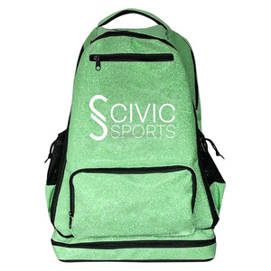 Grand sac à dos personnalisé Cheer à paillettes Logo sublimé Conception de papillon mignon Matériau velours côtelé Doublure en polyester Utilisation scolaire pour filles - Product Image 1