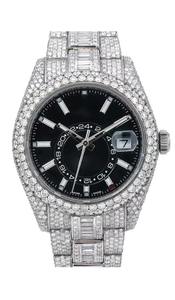 Black Dial Circular Swiss Automatic Mover Moissanite Diamond Quartz <b>Watch</b> Luxury <b>Iced</b> <b>Out</b> Stainless Steel Automatic Wrist <b>Watch</b> - Product Image 2