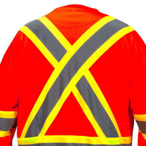 Camisa de Seguridad Mangoes Fashion 2026 de Manga Larga, Alta Visibilidad, ANSI Clase 1, Impermeable, Tela de Poliéster y Seda, Logotipo Personalizado - Product Image 5