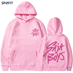 Conjunto de Sudadera con Capucha de Forro Polar Suelto Informal para Parejas, Cálido para Invierno, con Estampado Personalizado, OEM, Venta al por Mayor, 100% Ecológico - Product Image 6
