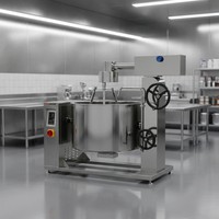 Chaudière à vapeur rotative à induction Amicook 380V/440V, modèle pour friture, hygiénique, fiable, durable, cuisson rapide, préparation de repas, pâtes