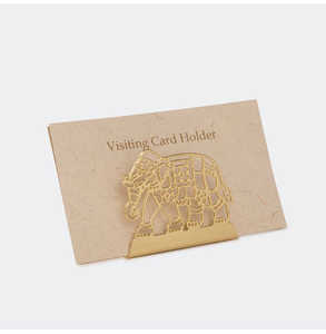 Porte-cartes de visite de luxe en laiton pour bureau – Support élégant en métal pour cartes de visite, idéal pour la décoration d'entreprise - Product Image 6