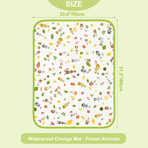 Protège-matelas imperméable en coton à imprimé animal, lavable et réutilisable, pour bébé, tout-petit et enfant - Product Image 6